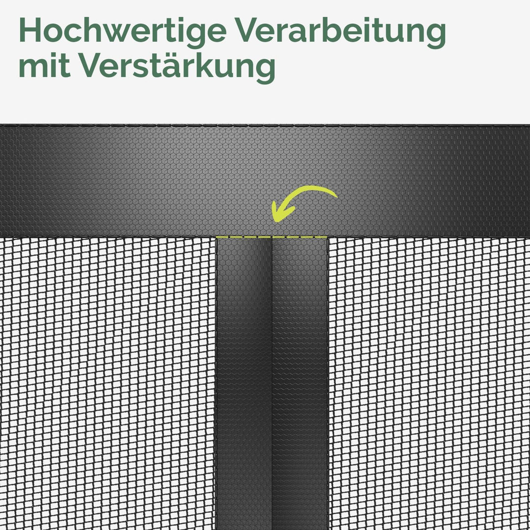 Nematek - Fliegengitter Balkontür 60x200 cm - hochwertige Magnet Fliegengitter Tür für Wohnwagen, Wo