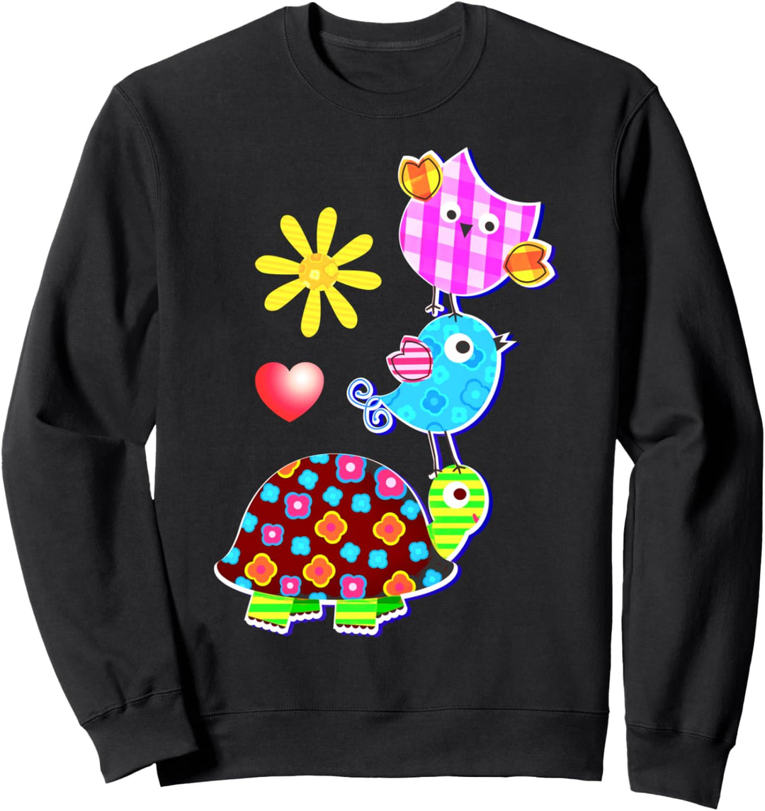 Nette Eule Vogelschildkröte Sweatshirt