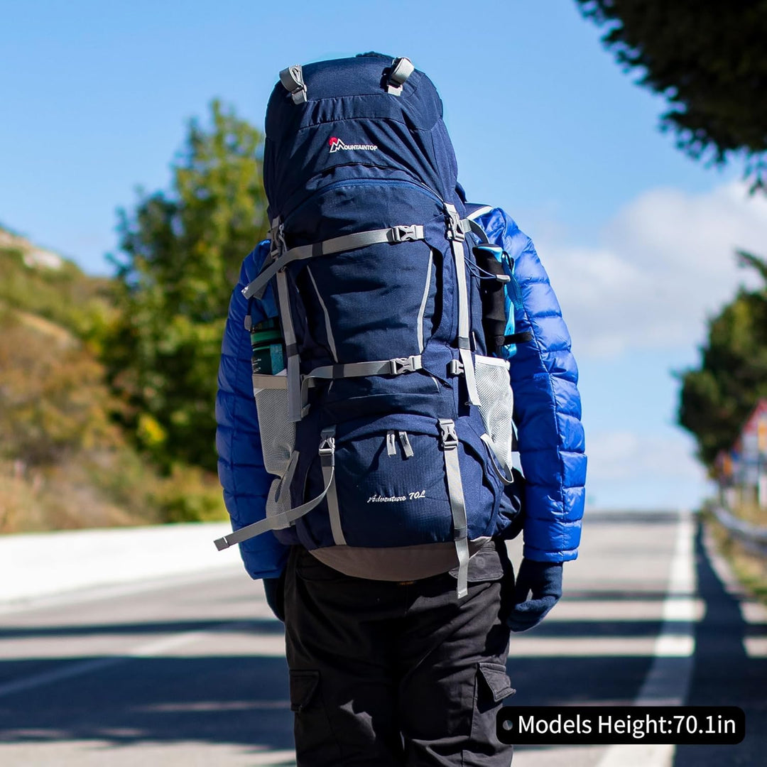 MOUNTAINTOP 70L Trekkingrucksack Innenrahmen Rucksack Wanderrucksack Herren Damen Backpacking Rucksa