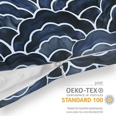 VOID Japanische Wellen Kissenbezug Kissenhülle Sofakissen Kissen Deko Outdoor-Kissen Dekokissen, Kis