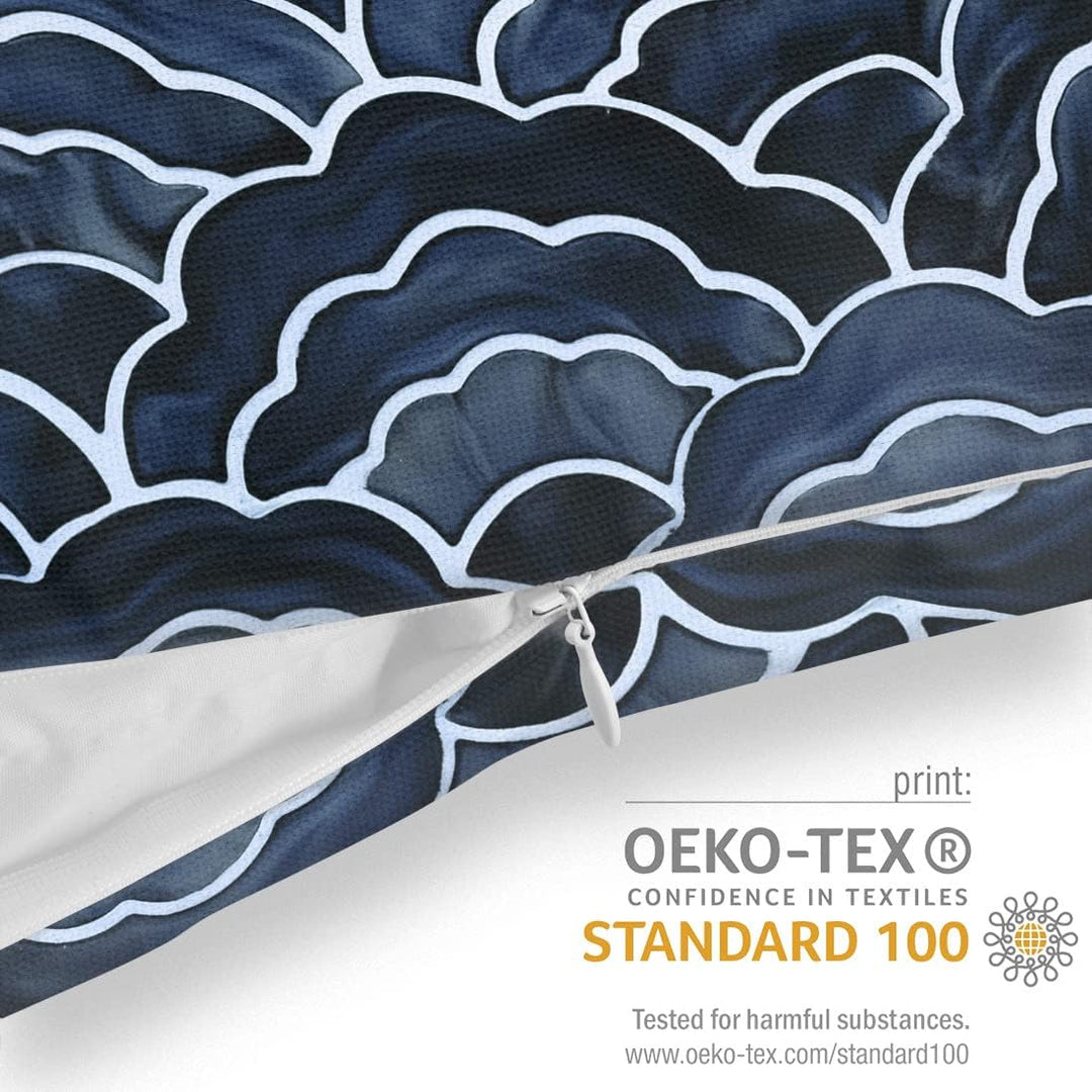 VOID Japanische Wellen Kissenbezug Kissenhülle Sofakissen Kissen Deko Outdoor-Kissen Dekokissen, Kis