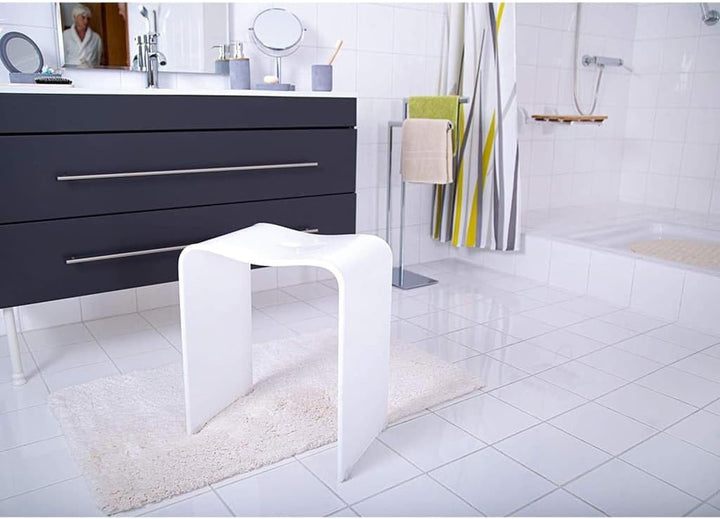 RIDDER A211101 Trendy Bad-Hocker, Acryl, weiss, ca. 39 x 47 x 28 cm, Weiss