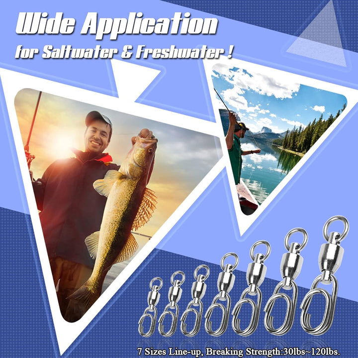 9Tong Kugellager Set Angeln Wirbel Snaps Rolling Kugellager Wirbel Angeln Snaps Lock Salzwasser Ange