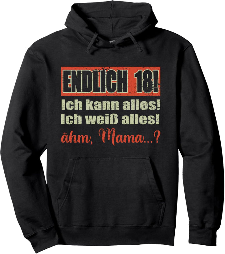 18. Geburtstag Endlich 18 2004 Mädchen Jungen Pullover Hoodie