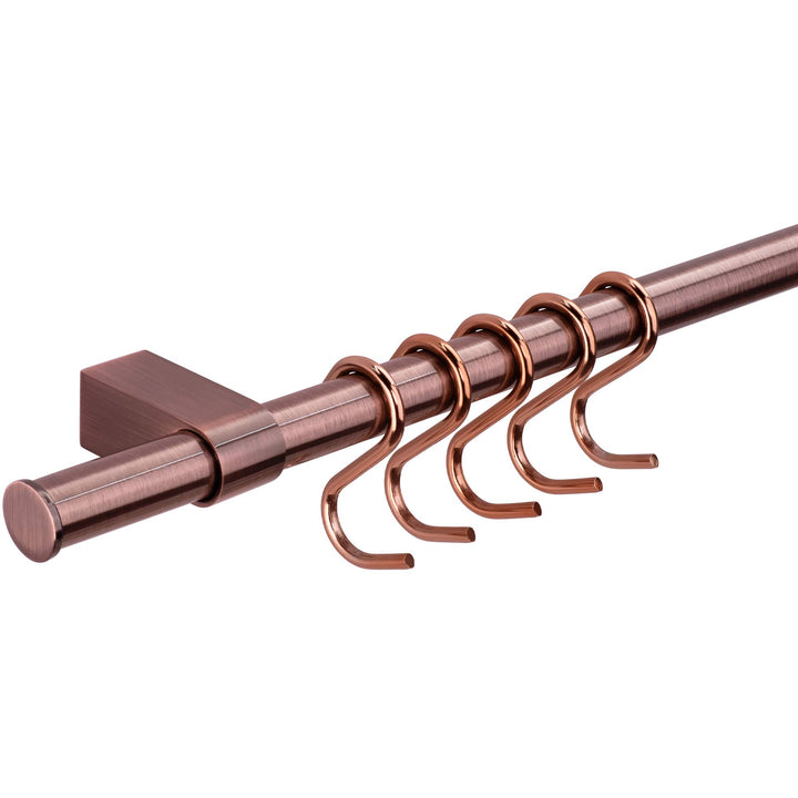 Gedotec Design Küchenreling Wand-Relingsystem Küche | Messing Bronze matt | Reling-Set Länge: 600 mm