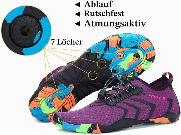 SAGUARO Badeschuhe für Herren Damen - 7/9 Drainagelöcher Schnelltrocknende rutschfest, Gr 35-48 40 E
