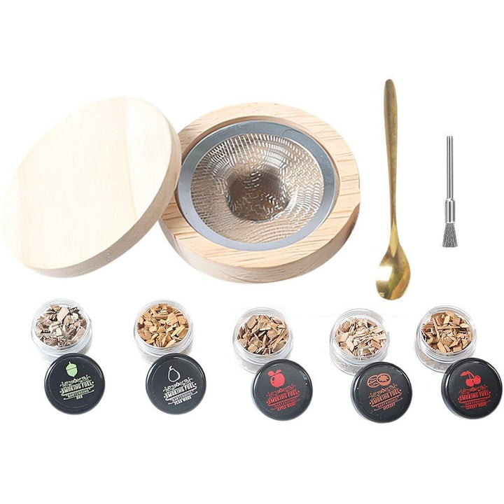 Cocktail -Raucher -kit Bourbon Whisky Holz Geräucherte Bartending Sägemehl Raucher Set Bar Accessoir