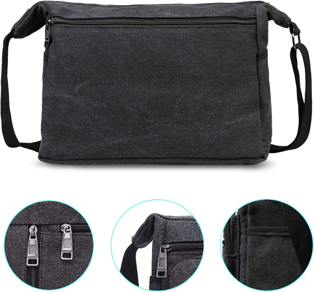 Wasserdicht Canvas Crossbody Tasche Umhängetasche Satchel Schulter Sling Arbeitstasche Bookbag für M