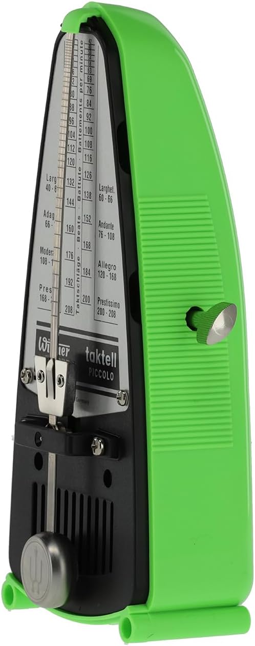 Wittner Metronom 830 421 Kunststoffgehäuse ohne Glocke Taktell Piccolo neongrün neongrün Single, neo