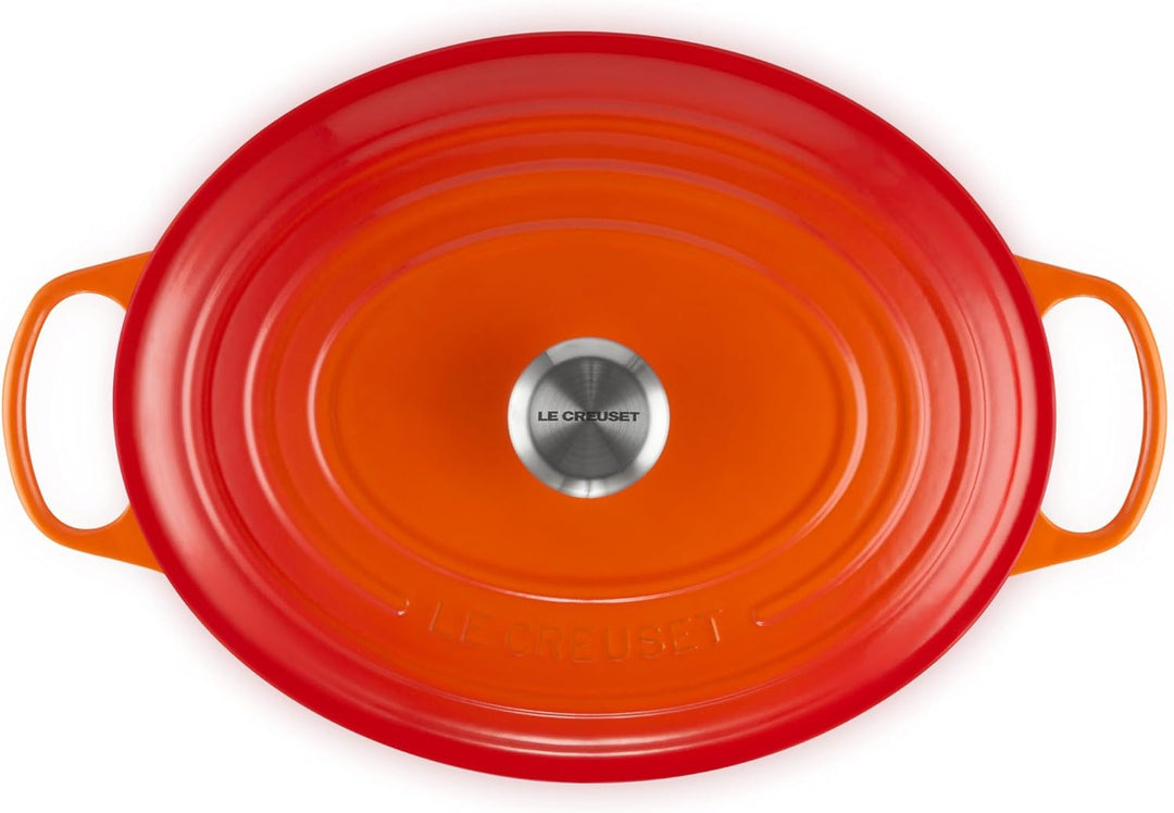 Le Creuset Signature Gusseisen-Bräter mit Deckel, Ø 33 cm, Oval, Für alle Herdarten und Induktion ge