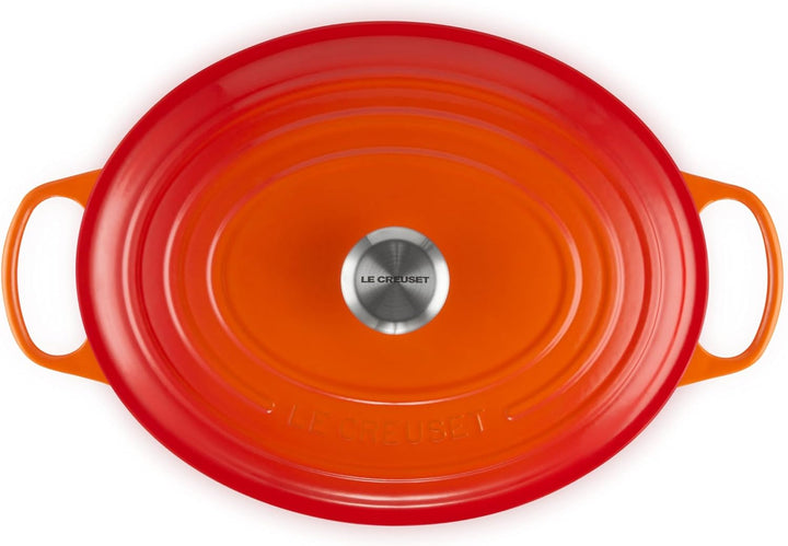 Le Creuset Signature Gusseisen-Bräter mit Deckel, Ø 33 cm, Oval, Für alle Herdarten und Induktion ge