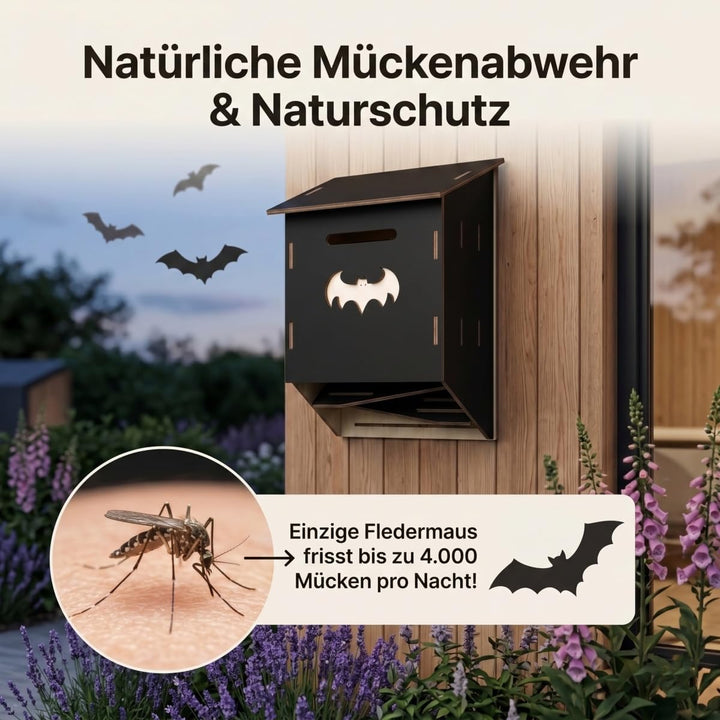 Fledermauskasten aus Holz mit 3-Kammer-System für bessere Ansiedlung, DIY-Bausatz, einfach zu montie