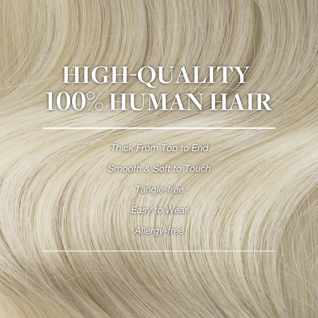 GOO GOO Clip in Extensions Echthaar, Echthaar Extensions Clip, 45cm 120g 7pcs, Extensions Echthaar,