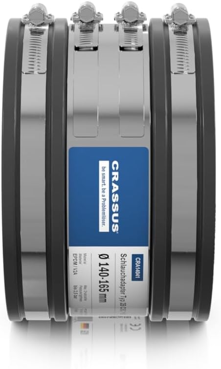 Crassus Schlauchadapter CSC 165 Typ 2B, EPDM / V2A, 1 Stück, 140-165 mm, CRA14041, 140-165 mm