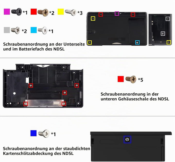 eXtremeRate Ersatz Gehäuse Case für Nintendo DS Lite NDSL, Voll Hülle&amp;Knöpfen&amp;Screen Protector Shell