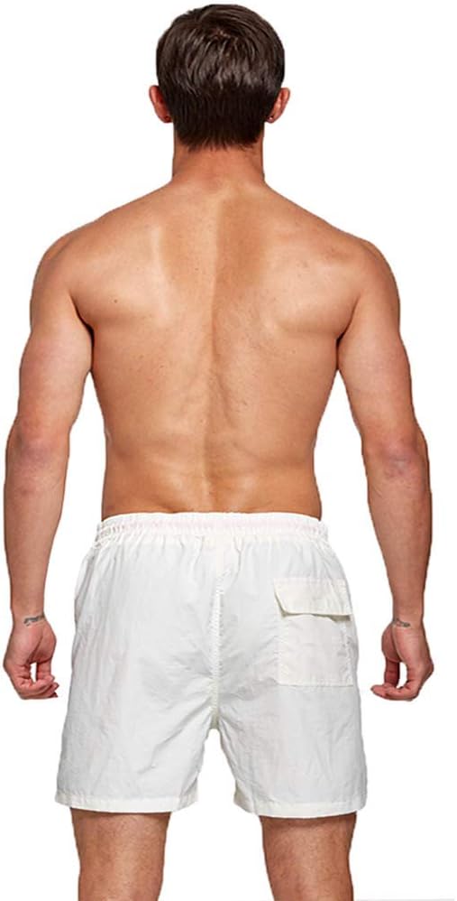 JustSun Badehose Herren Schnelltrocknend Boardshorts mit Mesh-Futter und Verstellbarem Tunnelzug M D