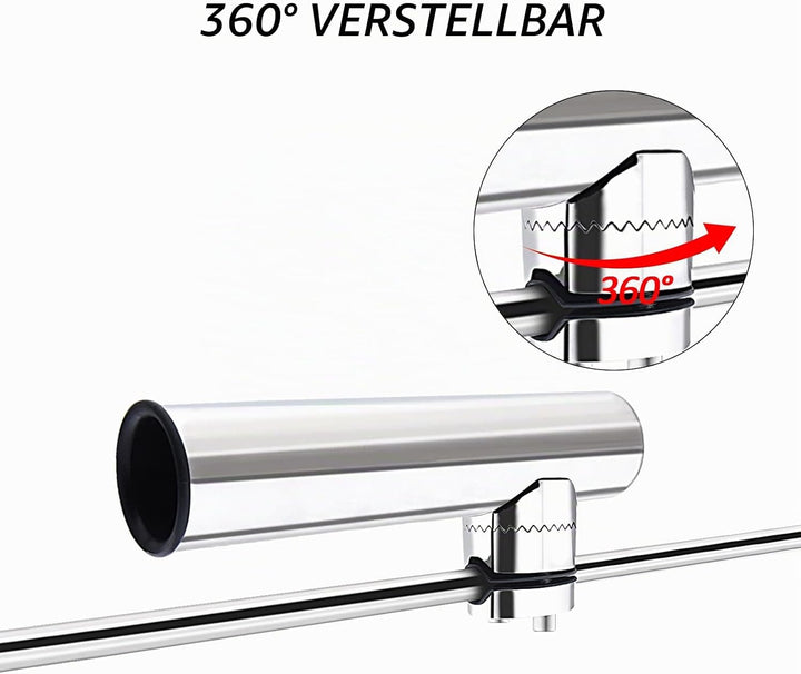 KAOLALI Rutenhalter Edelstahl 2 Stück für Boote Yachten Fischerboot Stil 2 (2 Stück), Stil 2 (2 Stüc