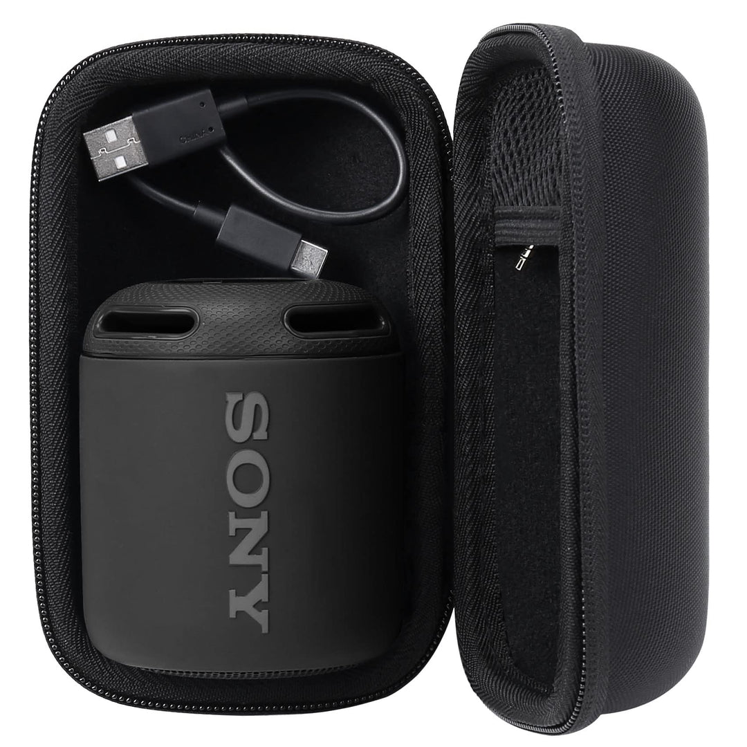 Khanka Hart Reise Tragetasche case Für Sony SRS-XB12 Bluetooth Lautsprecher tragbar kabellos. Schwar