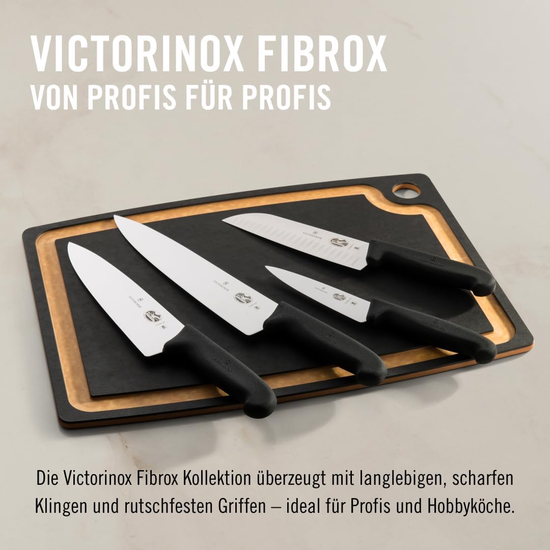 Victorinox Fibrox Kochmesser, Kleines Universalmesser für Obst und Gemüse, 12 cm, Gerade Klinge, Sch