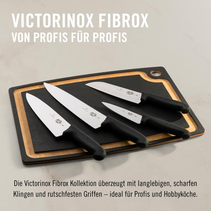 Victorinox Fibrox Kochmesser, Kleines Universalmesser für Obst und Gemüse, 12 cm, Gerade Klinge, Sch