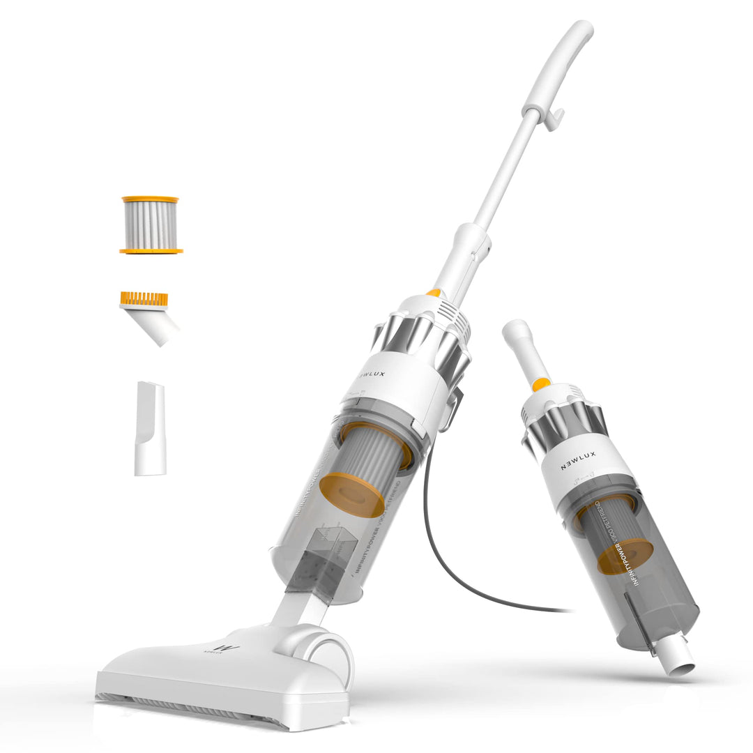 Newlux - Staubsauger mit 2in1 V900 Kabel, vertikal und handlich, 800 W, 2 Liter Tank, 16,5 Kpa, Trip