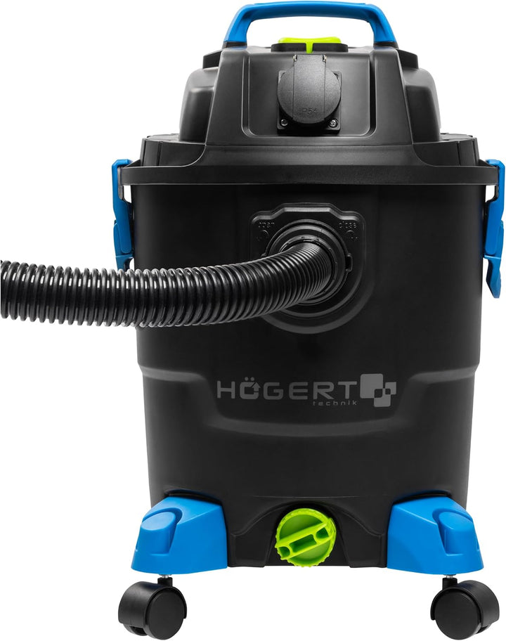 Högert Technik Nass- & Trockensauger, 20 L, 1200 W, Blasfunktion, Steckdose für Elektrowerkzeuge, 4
