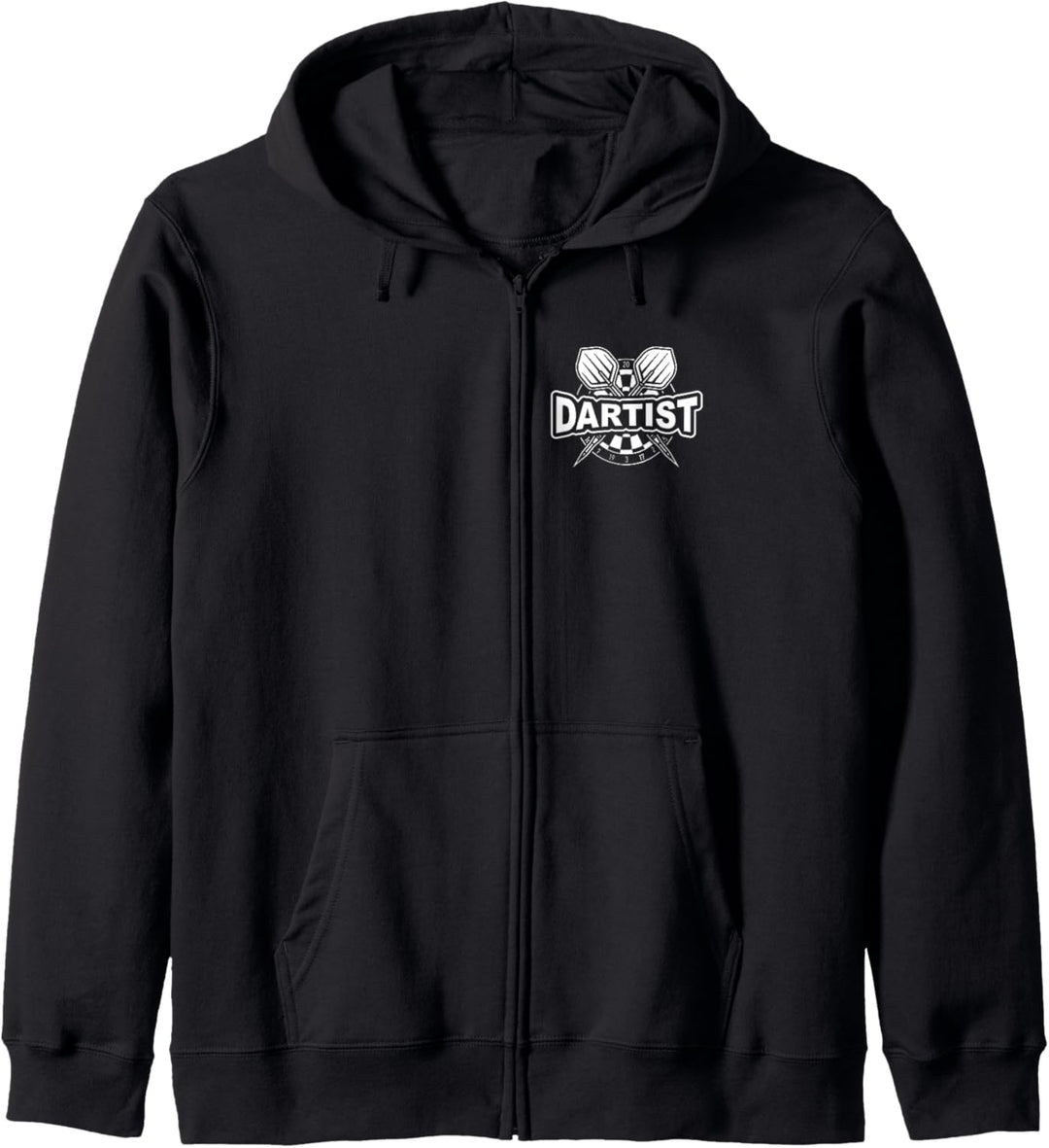 Dartist - cooles Darts Logo mit Dartpfeilen und Dartscheibe Kapuzenjacke