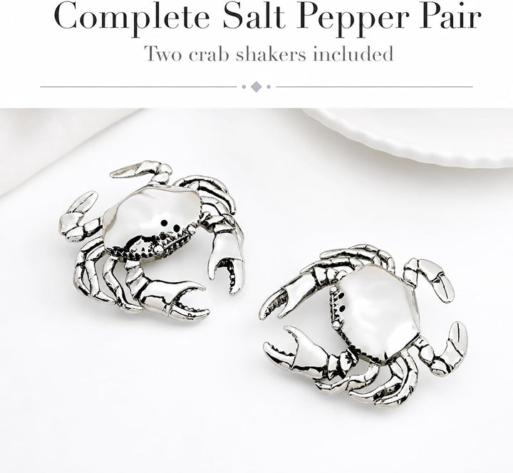 Mud Pie Salz- und Pfefferstreuer-Set, Krabbe, silberfarben Mud Pie 4501005 Crab Salt and Pepper Shak