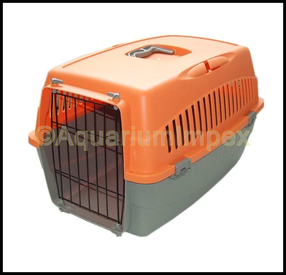 CARRIER DOGGY Transportbox Autobox Hundetransportbox Hundebox Hunde Katzen T-21 ORANGE S S Orangegra