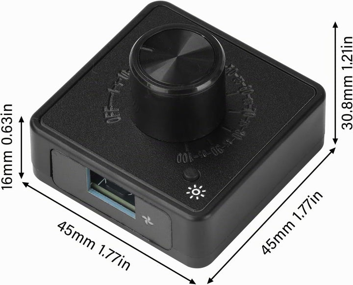 Aideepen 4 Pin 12V PWM-Lüfterregler, Type-C 5V-Netzteil 4 Draht DIY PWM-Geschwindigkeitsregler, Fan