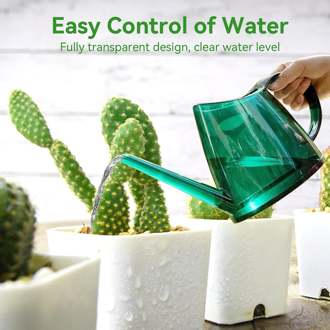 Cyrank Giesskanne für Zimmerpflanzen, 1,2L Pflanzengiesskanne mit langem Auslauf Kleine Zimmergiessk