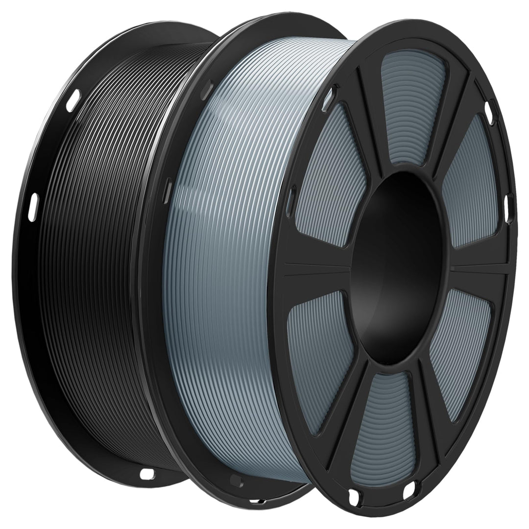 GIANTARM PLA Filament 1.75mm, GIANTARM 3D Drucker Filament PLA 2kg Spool (Grau+Schwarz) 2kg 2KG-PLA-