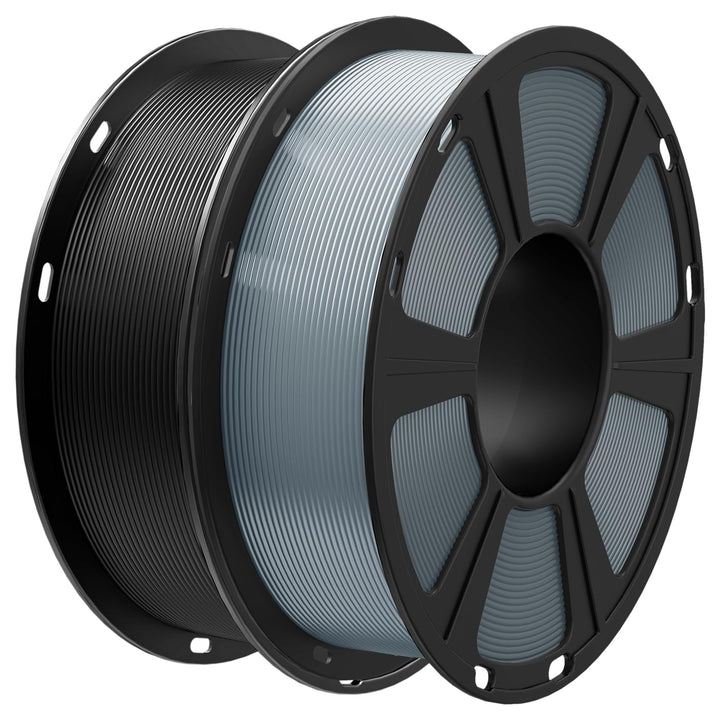 GIANTARM PLA Filament 1.75mm, GIANTARM 3D Drucker Filament PLA 2kg Spool (Grau+Schwarz) 2kg 2KG-PLA-