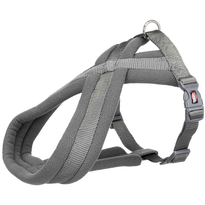 TRIXIE Premium Touren-Geschirr für Hunde, Luxury Comfort, Graphitgrau, L–XL, Tierfreundliche Polster