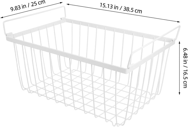 DOITOOL Gefrierschrank Organizer Metallkorb Klappbar mit Griff Draht Aufbewahrungskorb mit Lüftung f