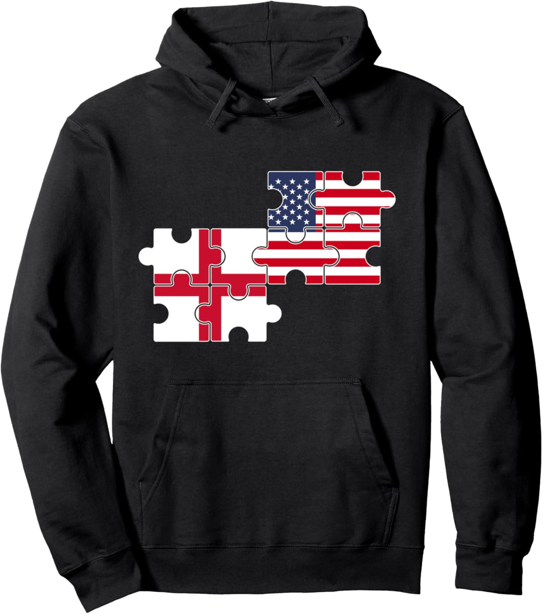 England USA Flagge Amerikanischer Engländer Pullover Hoodie