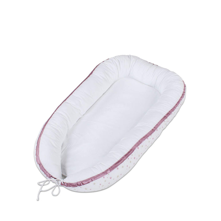 babybay Kuschelnest, weiss Sternemix sand/beere, Weiss Sternemix Sand/Beere