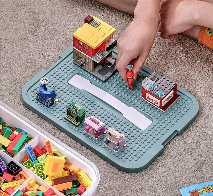 Dreifach Aufbewahrungsbox für Lego Bausteine Ablagefächer Stapelbar Kisten Spielzeug Aufbewahrung mi