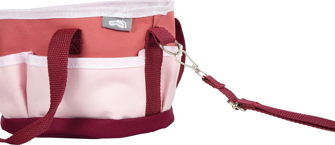 Small Foot Pferdepflegeset mit Tasche rot, mit kindgerechten Utensilien aus Holz, Zubehör für das Pf