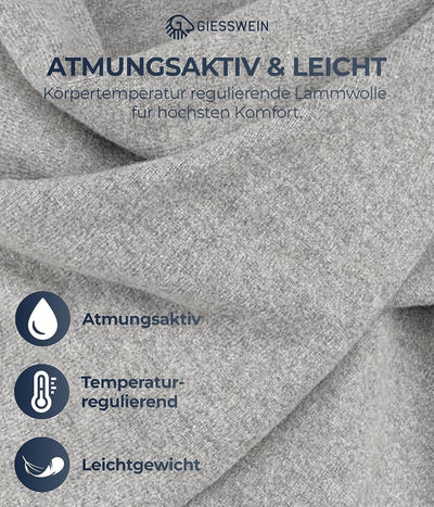 GIESSWEIN Merino Lambswool Cape - Eleganter Feinstrick Überwurf aus Lammwolle, Merinowolle Cape für