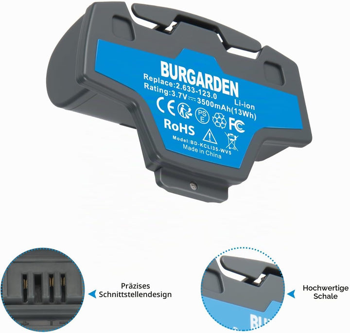 3.7V 3500mAh Li-Ion Akku für Kärcher Fenstersauger Akku WV5 WV 5 Plus WV5 WV60 WV70 WV70 Plus Premiu