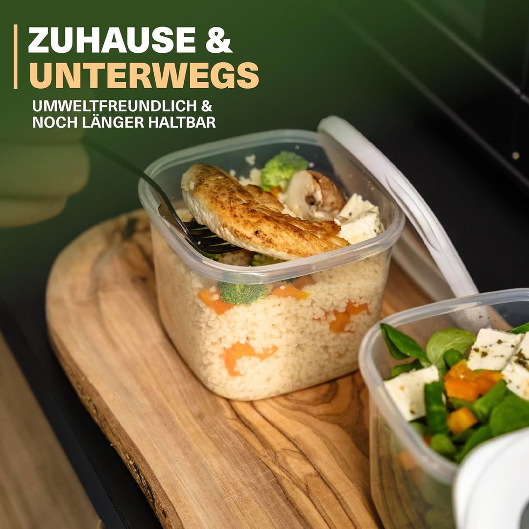 Vorratsdosen mit Deckel Luftdicht, 6er Vorratsbehälter Set BPA-Frei, Vorratsdose zur Müsli Mehl Aufb