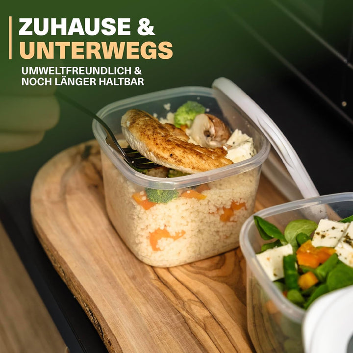 Vorratsdosen mit Deckel Luftdicht, 6er Vorratsbehälter Set BPA-Frei, Vorratsdose zur Müsli Mehl Aufb