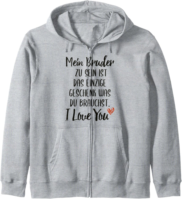 Bruder Schwester Spruch Sprüche I Love You Kapuzenjacke