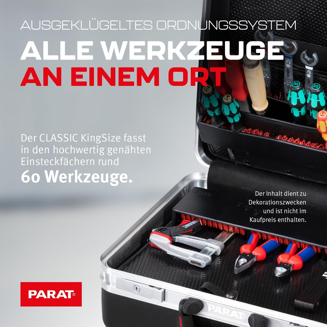 PARAT CLASSIC KingSize CP-7 | Werkzeugkoffer leer mit CP-7 Halterungen | Inkl. BASIC Roll-Up Case 8