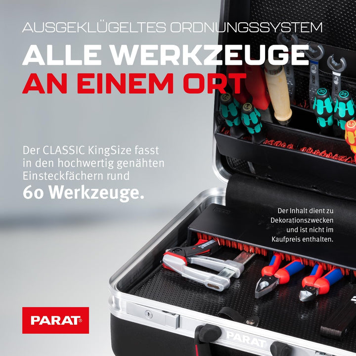 PARAT CLASSIC KingSize CP-7 | Werkzeugkoffer leer mit CP-7 Halterungen | Inkl. BASIC Roll-Up Case 8
