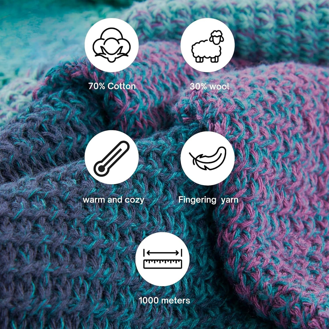 Scheepjes - Scheepjes 478 Creme Englisch Center Woolly Whirl Garn - 1x1000m 478 Crème Anglaise Centr