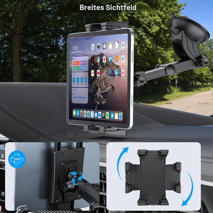 OHLPRO Tablet Autohalterung-Universelle 360° Drehbare Tablet Halterung Auto Vorne, Tablethalterungen