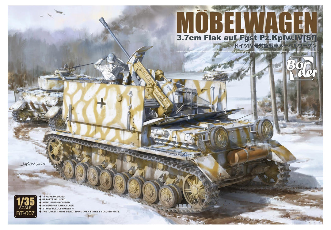 Border MODEL Char Möbelwagen 3,7 cm Flak Auf Fgst Pz.kpfw. Iv (SF), BT007