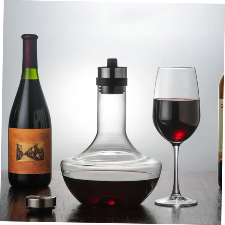 Zerodeko Glas-weinkaraffe Transparent Dekantierer für Wein Haushaltskaraffe aus Robustem Glas für Ro